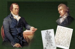 A l'esquerra, Johann Wolfgang Goehe (1749-1832). A la dreta, Frederich Shiller.