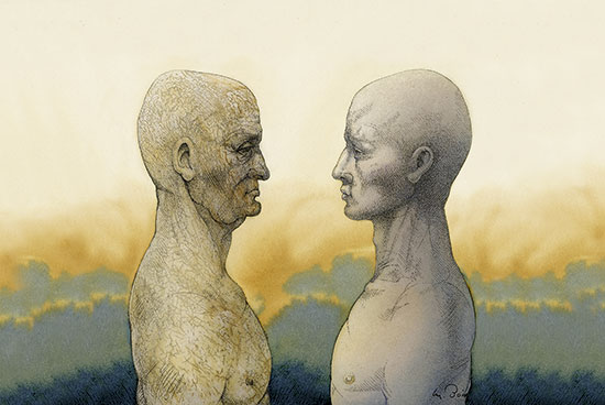 Il·lustració de Manuel Boix sobre l'envelliment