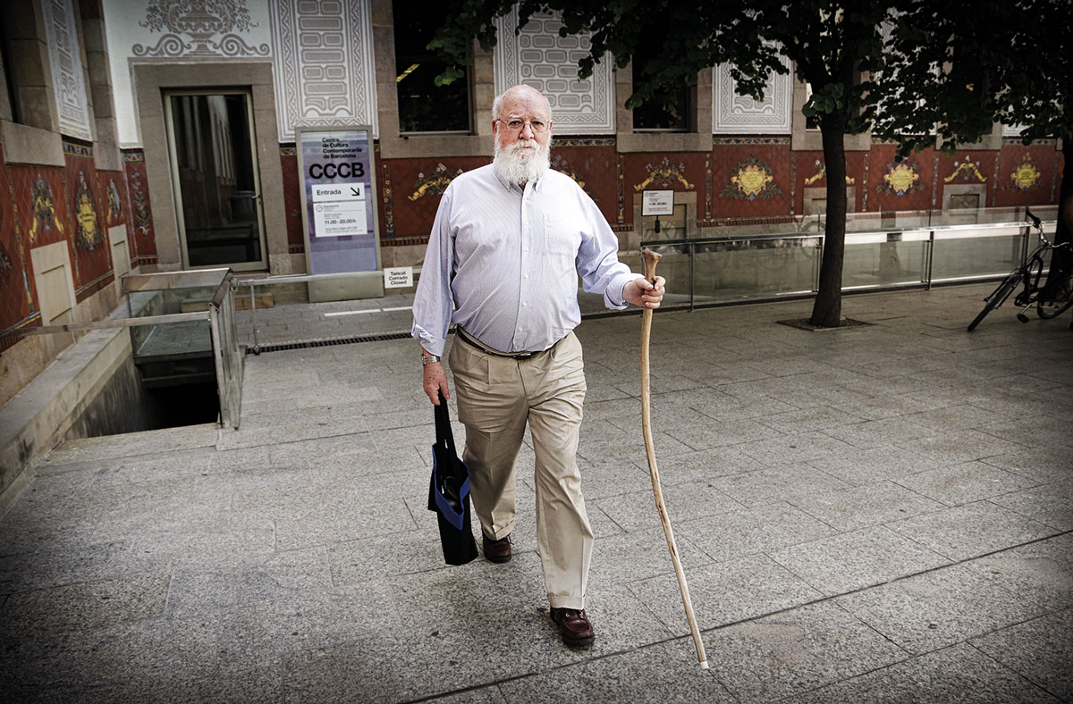 Daniel C. Dennet durant la seua visita a Girona