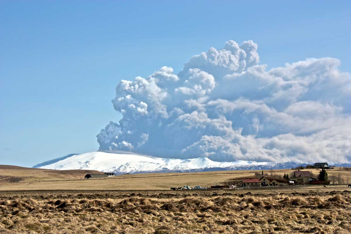Cendra volcànica - erupcions