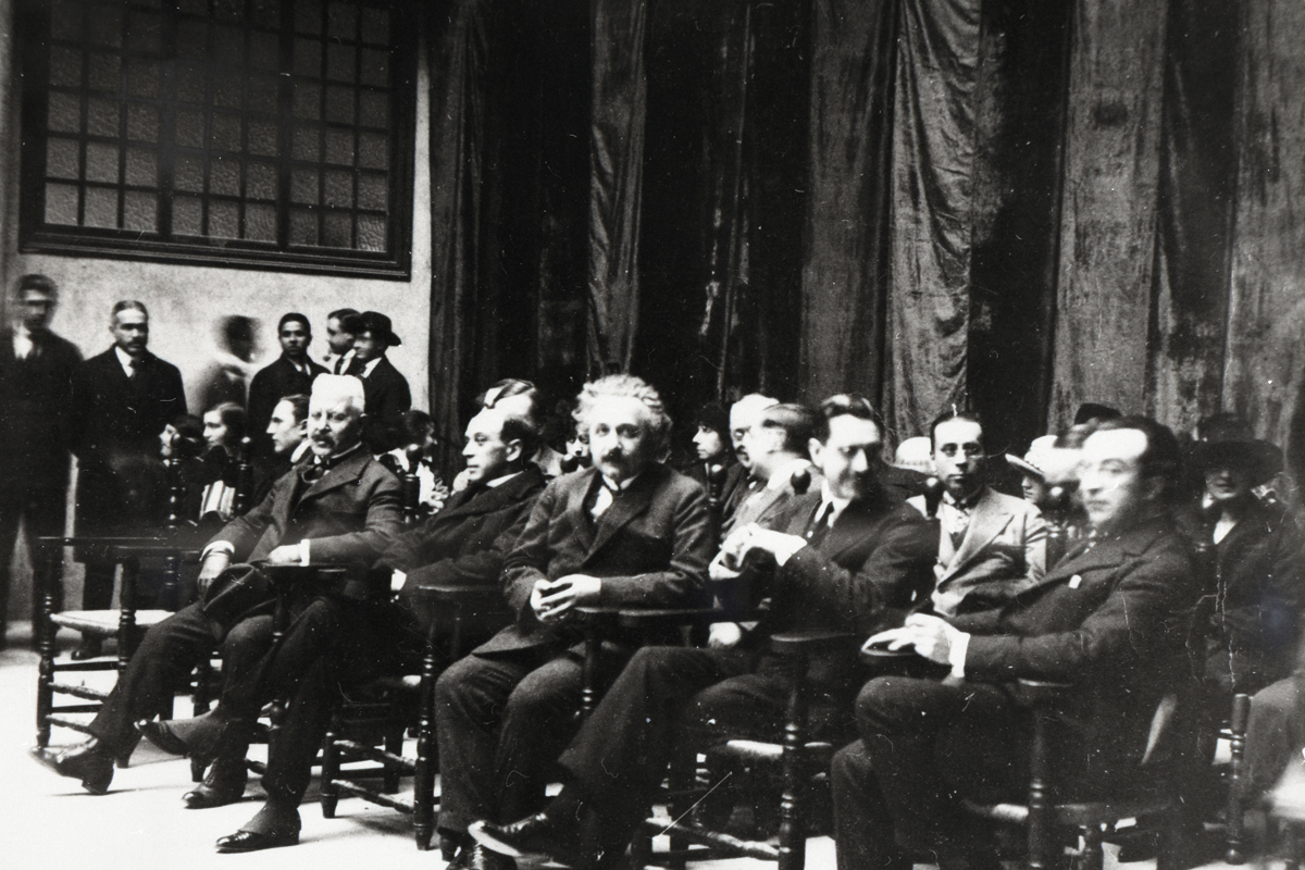 Albert Einstein a l'Escola Industrial l'any 1923. / Foto: UPCommons
